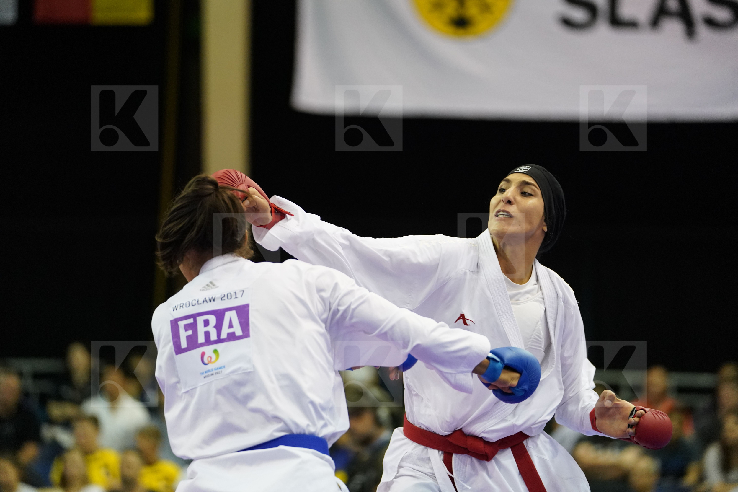 Abbasali Hamideh Female Kumite +68kg Florentin Anne Laure France Iran Islamic Republic of